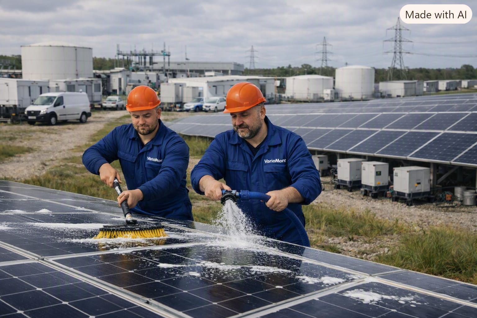Solar panel cleaning